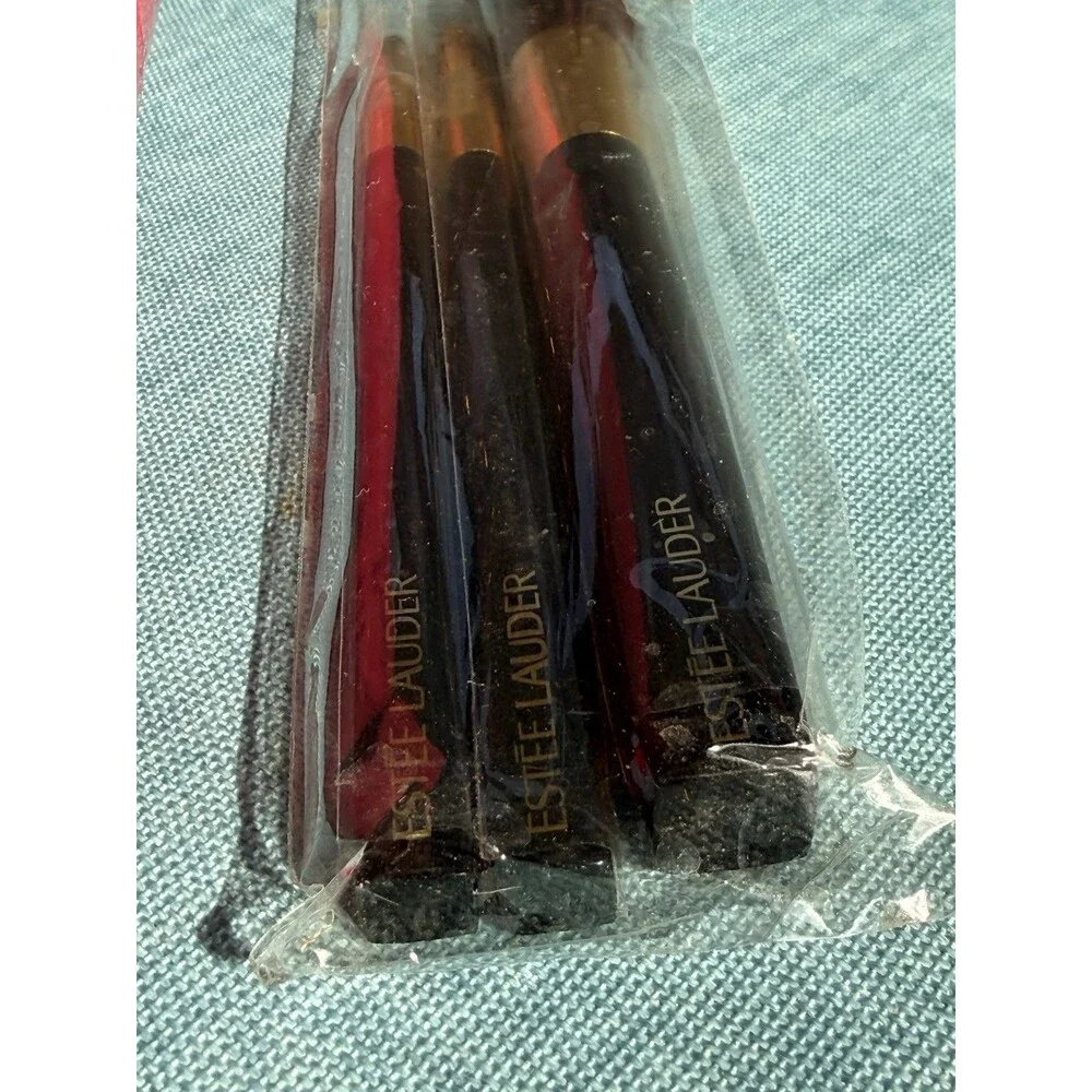 New ESTEE LAUDER 3 Pieces MAKEUP BRUSHES SEALED Plus PINK Travel Case